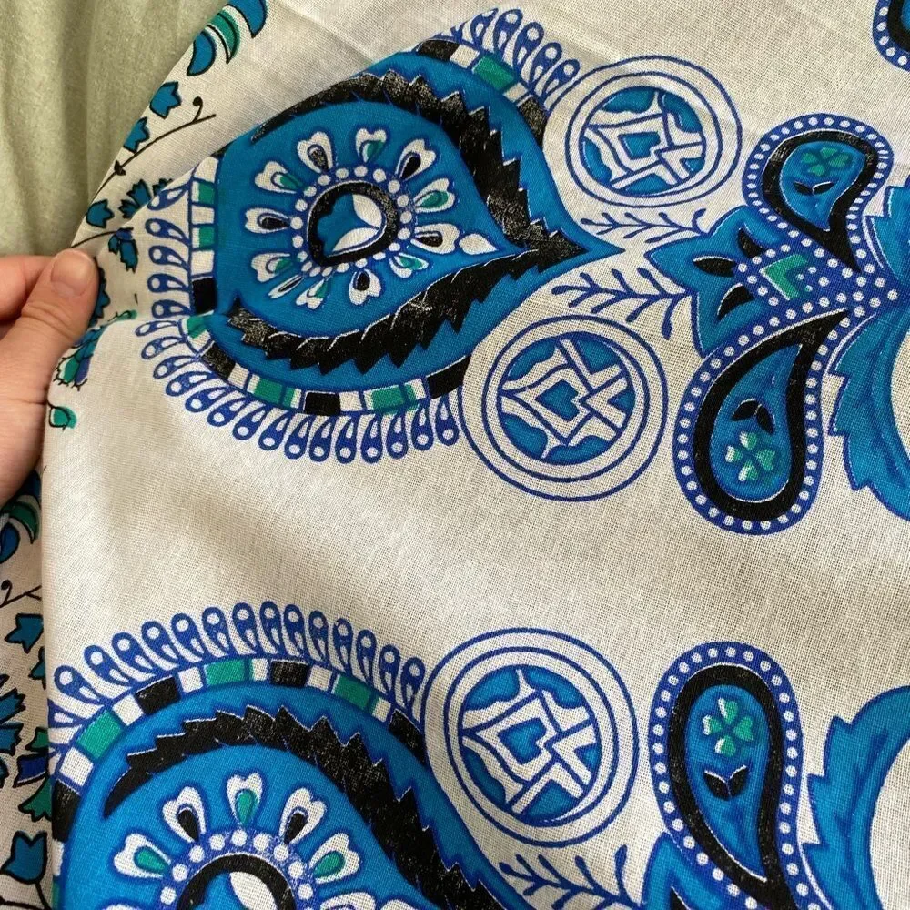 1970s Psychedelic Flower Power Made in India Bed Cover